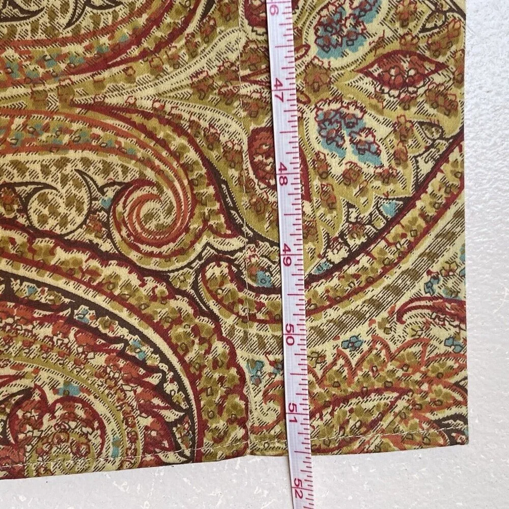 Waverly Ascot Window Valance In Gold With Floral Design 2 Pieces‎ Tassel